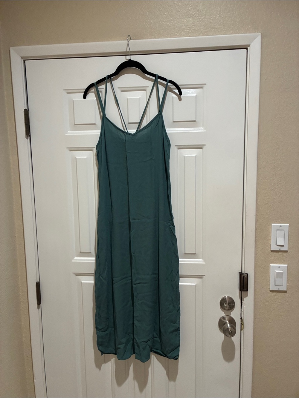 Aerie green lightweight Strappy side slits dress